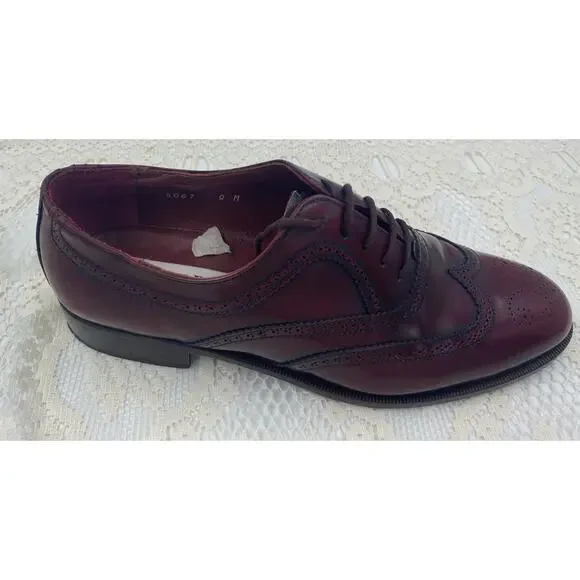 Men's Mario Bruni Oxford dress shoes - size 8 1/2 M- Brown leather - Picture 2 of 12